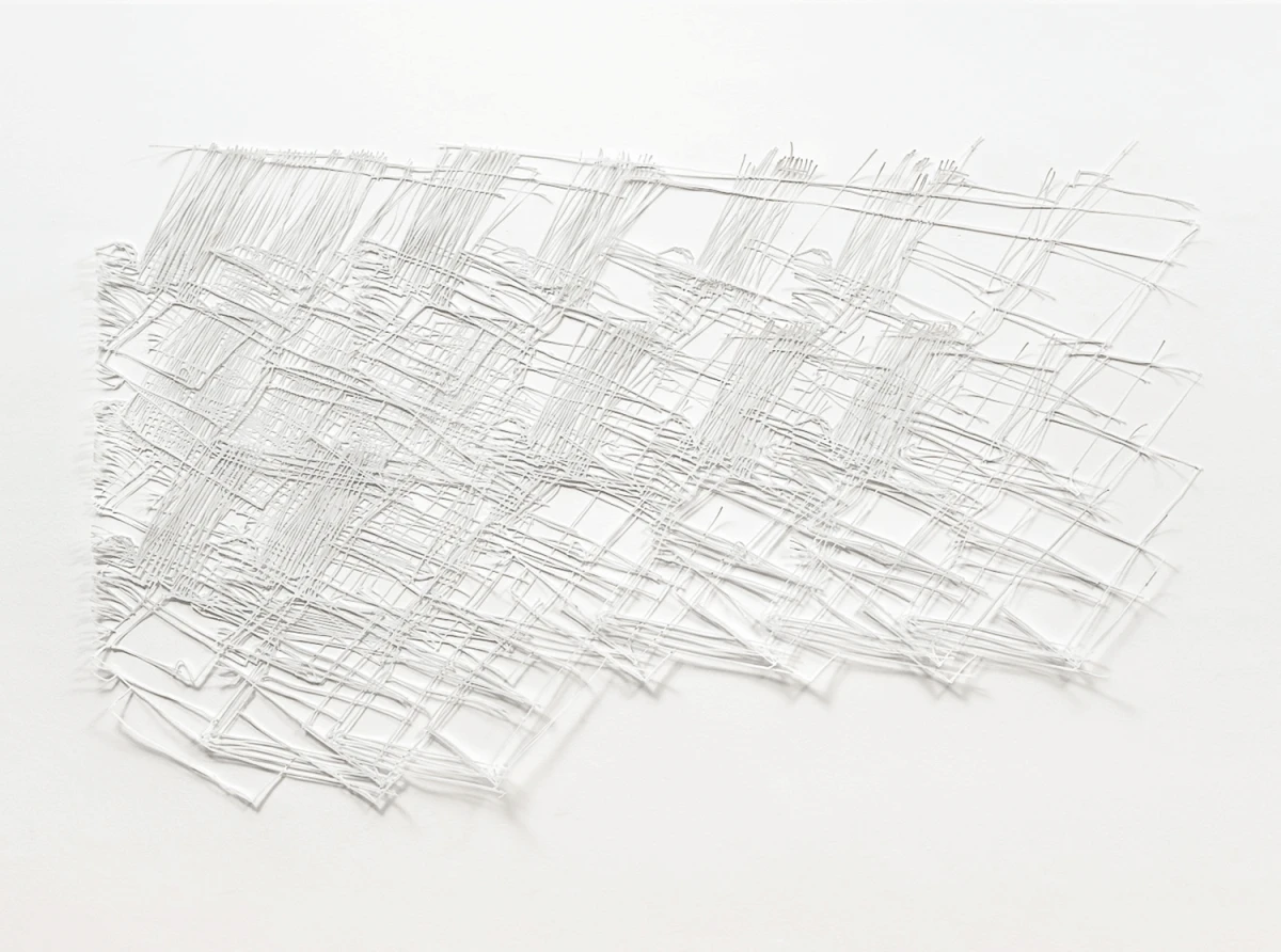 O.T., zweilagiger Papierschnitt Acryllack, 110 x 182cm, 2017